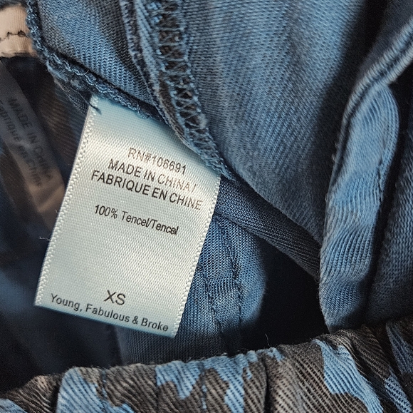 Young Fabulous & Broke Martino Leopard Print Joggers Womens Size XS Blue Black - Picture 9 of 10